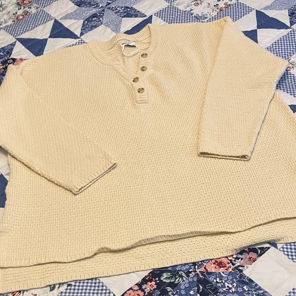 Sonoma Cream Button Knit Sweater - Picture 2 of 7
